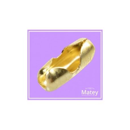 Conector metalico No.10 dorado