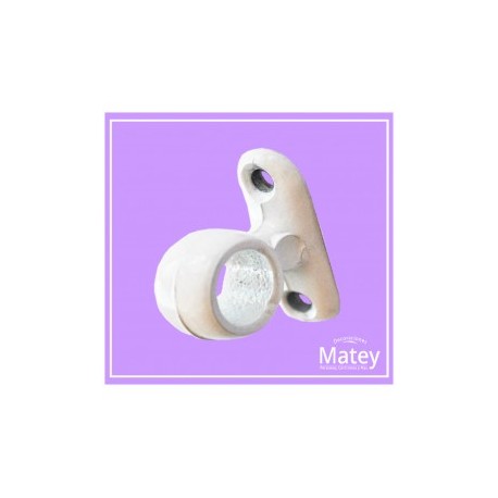 SOPORTE BLANCO CORTO CERRADO PARA TUBO DE...