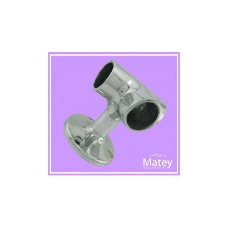 SOPORTE EN  T DE ALUMINIO PARA TUBO DE 25 MM.