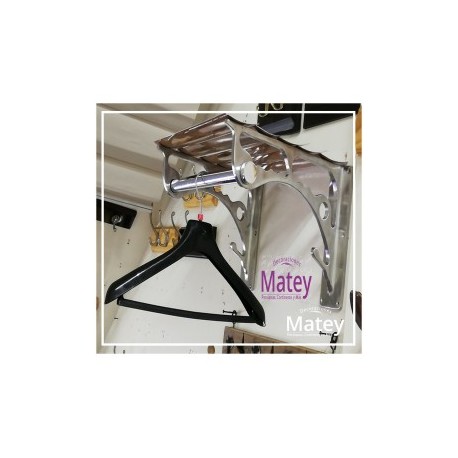 SOPORTE DE CLOSET PARA GANCHO Y REPISA.